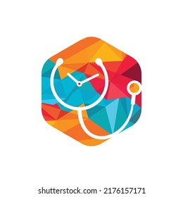 Medical Time Vektorlogo Design-Vorlage. Logo-Konzept für Gesundheit und Medizin oder Pharmazie.	