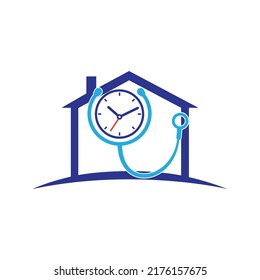 Medical time vector logo design template. Health and medical or pharmacy logo concept.	