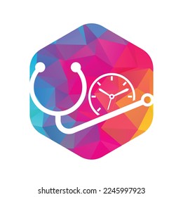 Medical time vector logo design template. Health and medical or pharmacy logo concept.
