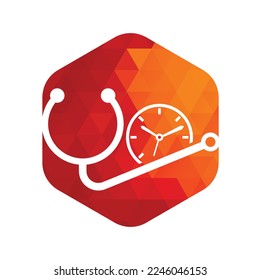 Medical time vector logo design template. Health and medical or pharmacy logo concept.