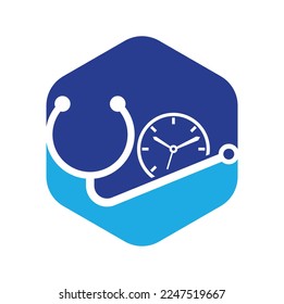 Medical time vector logo design template. Health and medical or pharmacy logo concept.