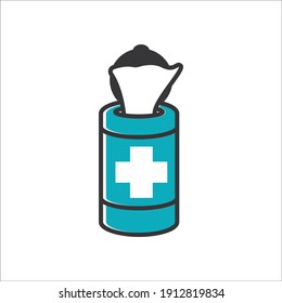 Medical tissue icon design template vector isolated illustration