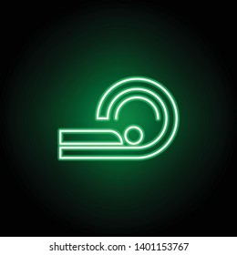 Medical, tomography icon in neon style. Element of medicine illustration. Signs and symbols icon can be used for web, logo, mobile app, UI, UX on black background