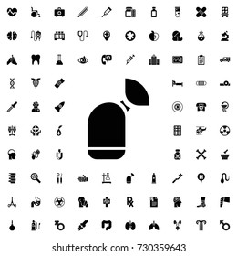 Medical tool icon. set of filled medicine icons.