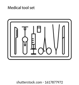 Medical tool set icon , icon vector , eps 10