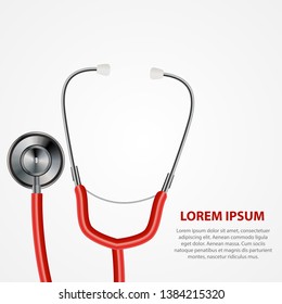 Medical tool stethoscope background. Vector Illustration EPS10
