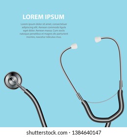 Medical tool stethoscope background. Vector Illustration EPS10
