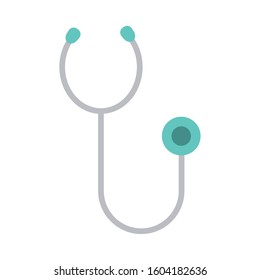 medical tool, stethoscope icon over white background, vector illustration