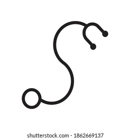 medical tools doctor stethoscope line icon