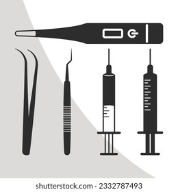 Medical tools Eps bundle, Syringe Eps, Commercial use Doctor Tools Silhouette, Medical Equipment Eps, cricut Clipart, Vector, cut file