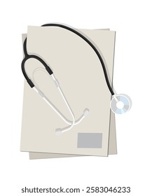 Medical tools and equipment stethoscope stock illustration