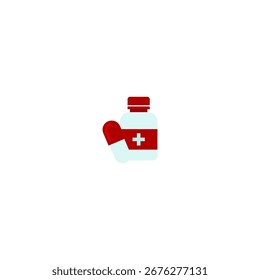Medical tools icon flat vector