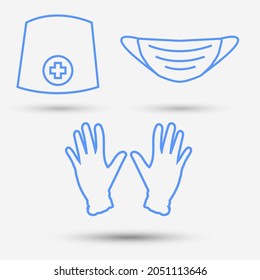 Medical tools icon isolated object. Vector illustration.