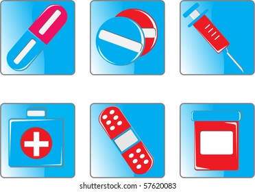Medical tools icon set