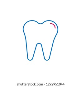Medical, tooth colored icon. Element of medicine illustration. Signs and symbols icon can be used for web, logo, mobile app, UI, UX