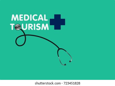 Medical tourism concept vector for promotional and advertisement