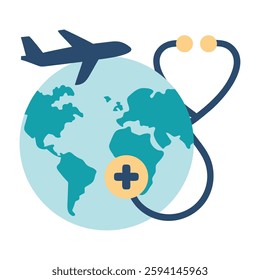 Medical Tourism Global Travel Icon