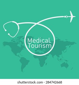 Medical Tourism Vector Background