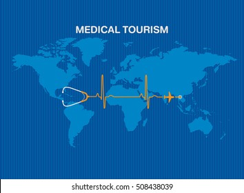 Medical Tourism Vector Background