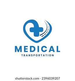 Medical transportation logo design modern and minimal concept for Medical and Healthcare company