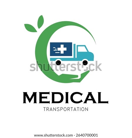 Medical Transportation Logo Vector Template