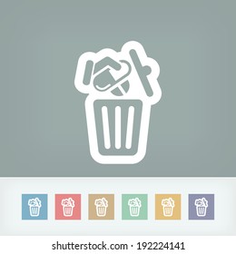 Medical trash bin
