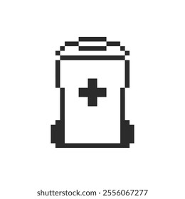 medical trash bin pixel art