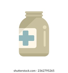 Medical trash icon flat vector. Waste organic. Dry plastic isolated