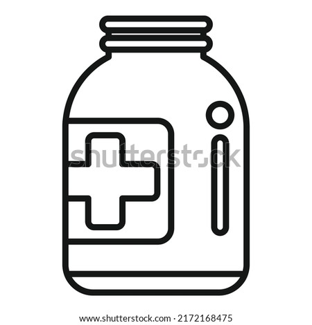Medical trash icon outline vector. Waste organic. Dry plastic