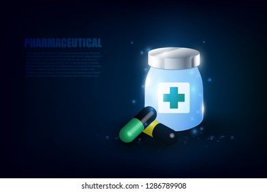 Medical treatment concept illustration or background Vector