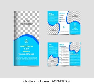 Medical Tri-Fold Brochure Design Template  editable and resizable