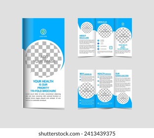 Medical Tri-Fold Brochure Design Template  editable