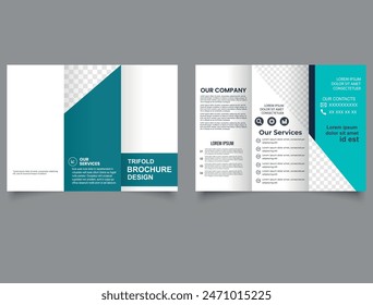 Medical trifold brochure. Editable and customize template brochure