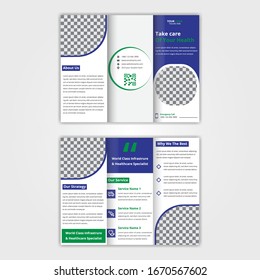 Medical trifold brochure template, creative tri-fold brochure covers templates