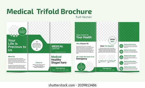 Medical Trifold Brochure Template Design