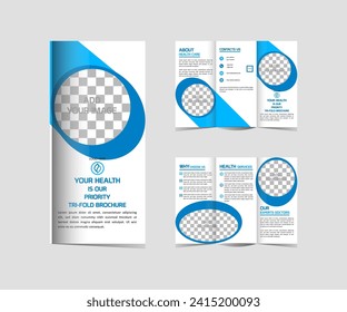 Medical Tri-Fold Brochure Template  editable and resizable