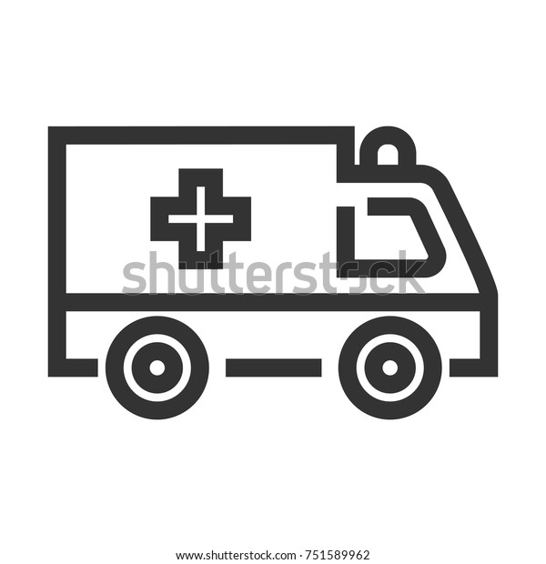 Medical truck line\
icon