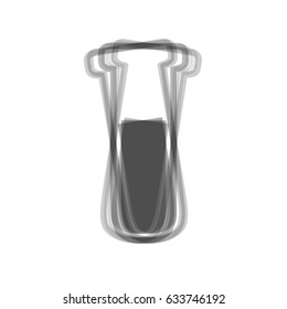 Medical Tube icon. Laboratory glass sign. Vector. Gray icon shaked at white background.