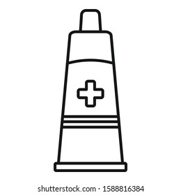 Medical tube icon. Outline medical tube vector icon for web design isolated on white background