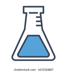 medical tube test laboratory half line and color style icon vector illustration design