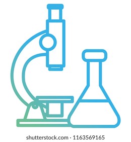 medical tube test with microscope