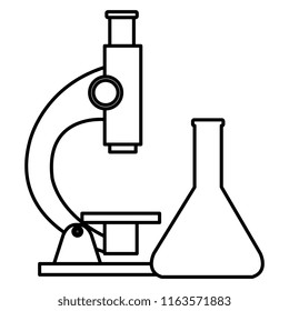 medical tube test with microscope