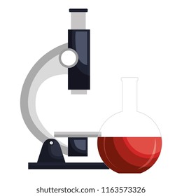 medical tube test with microscope