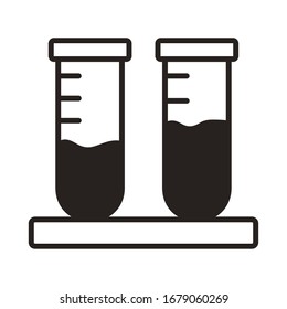 medical tubes test laboratory line style icon vector illustration design