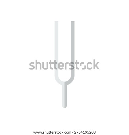 Medical tuning fork flat vector icon design on white background