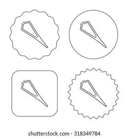 Medical tweezers icon. Cosmetic equipment sign. Flat circle, star and emblem buttons. Labels design. Vector
