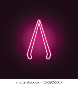 Medical tweezers neon icon. Elements of Medecine set. Simple icon for websites, web design, mobile app, info graphics