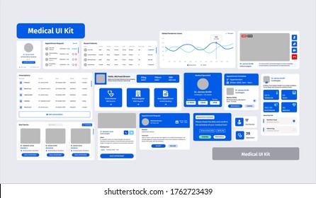 Medizinisches UI-Kit. Das beste UI-Kit für medizinische Zwecke, Krankenhäuser und Ärzte