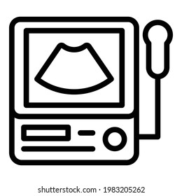 Medical ultrasound icon. Outline Medical ultrasound vector icon for web design isolated on white background