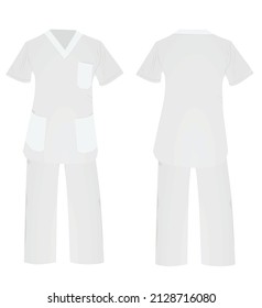 Medical uniform set. vector illustration